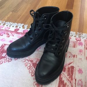 ZARA Combat Lace Up Boots